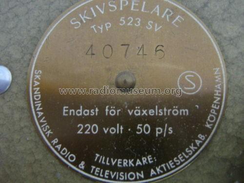 Skivspelare 523SV; His Master's Voice - (ID = 1727896) R-Player