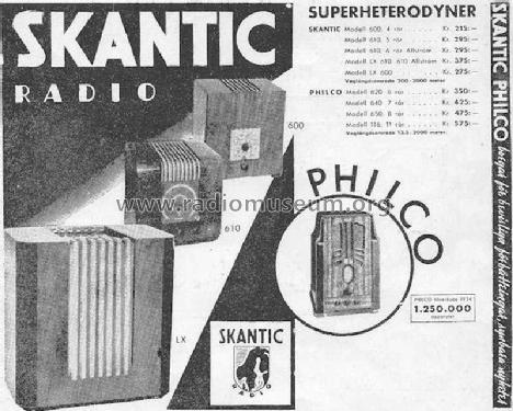 LX 610 for AC; Skantic Radio AB, (ID = 1279882) Radio