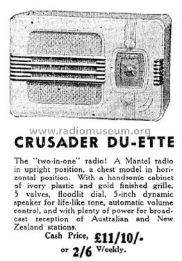 Crusader Du-Ette ; Skyscraper Brand (ID = 3043708) Radio