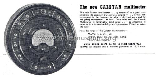 Calstan New Multimeter ; Slade Radio Pty. Ltd (ID = 2456873) Equipment