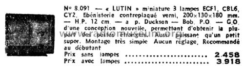 Lutin 8091; SMG S.M.G.; Paris (ID = 2084289) Radio