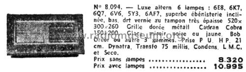 Luxe 8094; SMG S.M.G.; Paris (ID = 2084306) Radio