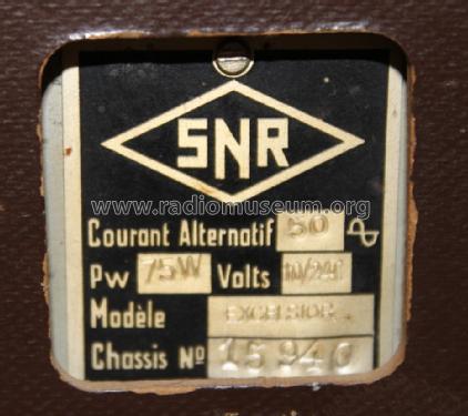 Excelsior 49 ; SNR S.N.R., Société (ID = 1397858) Radio