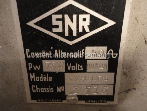 Excelsior 6 ; SNR S.N.R., Société (ID = 1403376) Radio