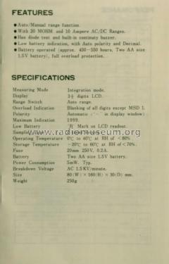 Digital Multimeter ME 540; Soar Corporation; (ID = 2359999) Equipment