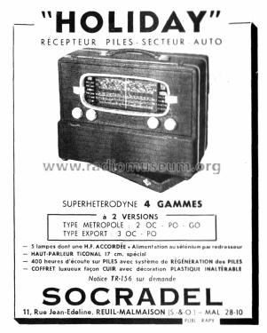 Holiday Métropole ; Socradel, Société (ID = 1691594) Radio