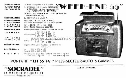 Week-End 55 Export LH55FV; Socradel, Société (ID = 1691335) Radio