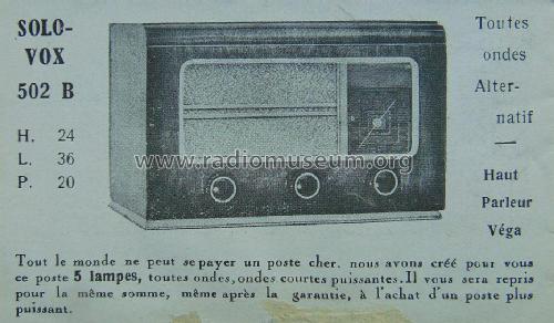 502B; Solovox-Radio, (ID = 1818590) Radio