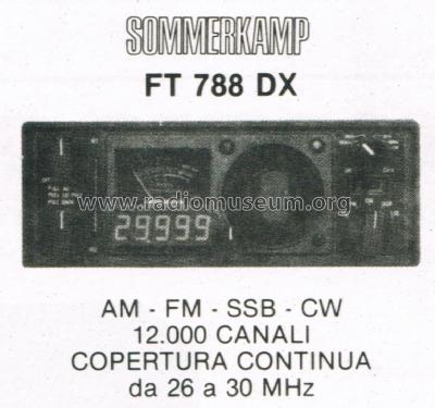 Transceiver FT 788 DX; Sommerkamp (ID = 2738826) Amat TRX