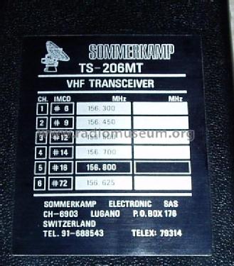 TS-206MT; Sommerkamp (ID = 1930796) Commercial TRX