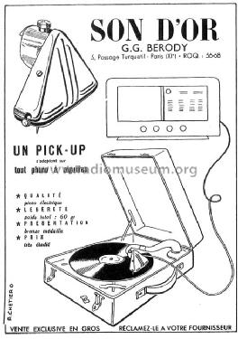 Tête de Pick-up piezo-électrique ; Son d'Or, G.G. (ID = 1446638) Microphone/PU