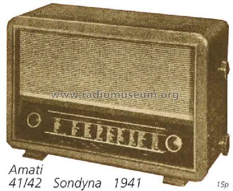 Amati 41/42; Sondyna AG; Zürich- (ID = 2447) Radio