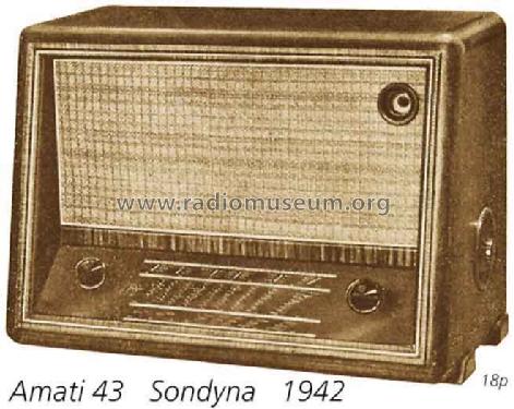 Amati 43 E4211- 42-43; Sondyna AG; Zürich- (ID = 2450) Radio