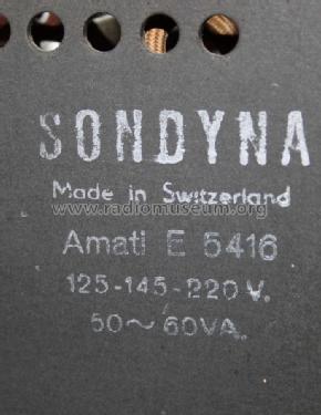 Amati E 5416; Sondyna AG; Zürich- (ID = 1125397) Radio