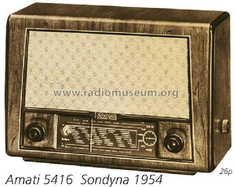 Amati E 5416; Sondyna AG; Zürich- (ID = 2458) Radio