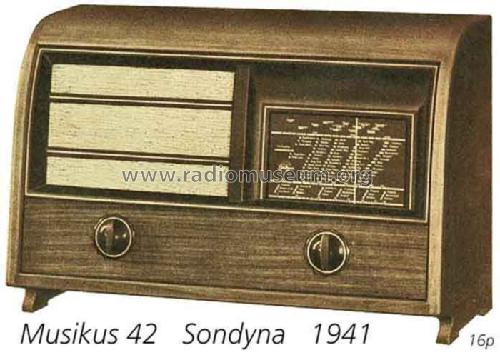Musikus 42 II 4110; Sondyna AG; Zürich- (ID = 2448) Radio