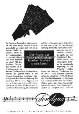 Troubadour E5112; Sondyna AG; Zürich- (ID = 95728) Radio