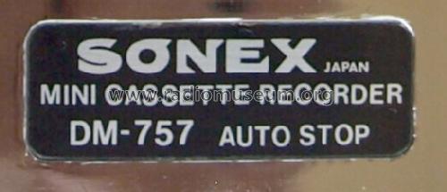 Mini Cassette Recorder DM-757; SONEX brand; Japan (ID = 1274616) Reg-Riprod