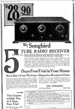 5 tubes ; Songbird, The; New (ID = 1989523) Radio