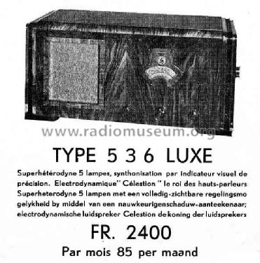 536 Luxe; Soniclair; Bruxelles (ID = 1164016) Radio