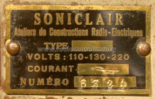 Soniclair Super 636; Soniclair; Bruxelles (ID = 150895) Radio