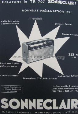 TR 707; Sonneclair, (ID = 2852718) Radio