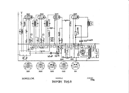 Bamby 705A; Sonolor; Paris, La (ID = 1919738) Radio