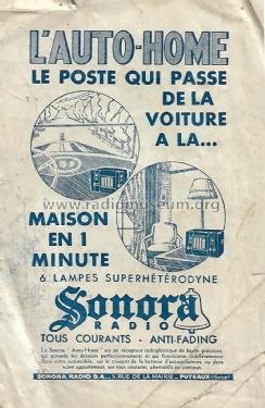 Auto-Home ; Sonora-Radio; Paris, (ID = 2503122) Radio