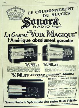 VM1; Sonora-Radio; Paris, (ID = 2143963) Radio