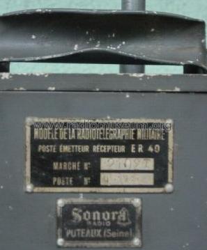 Émetteur-Récepteur ER-40 ; Sonora-Radio; Paris, (ID = 136794) Mil TRX