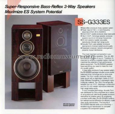 3 Way Speaker System SS-G333ES; Sony Corporation; (ID = 3001829) Parlante