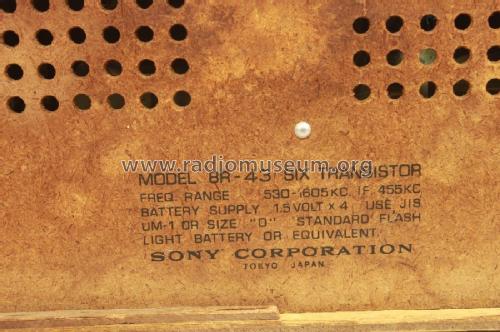 Six Transistor 8R-43; Sony Corporation; (ID = 2230387) Radio