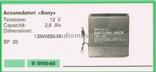 Battery Pack BP 20; Sony Corporation; (ID = 3119049) Power-S