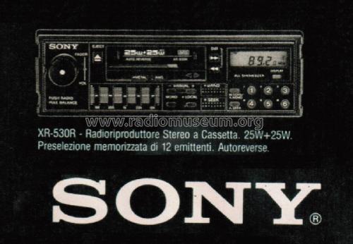 Car Radio XR-530R; Sony Corporation; (ID = 2726055) Car Radio