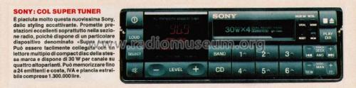 FM/AM Cassette Car Stereo Radio XR 7300; Sony Corporation; (ID = 2733019) Autoradio