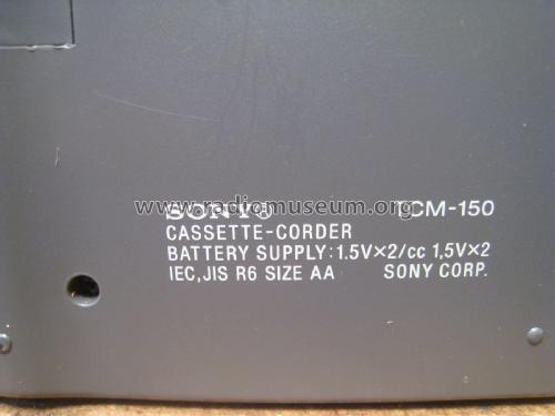 Cassette-Corder TCM-150; Sony Corporation; (ID = 2117218) Enrég.-R