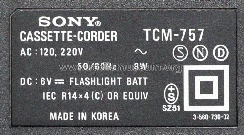 Cassette-Corder TCM-757; Sony Corporation; (ID = 2316373) R-Player