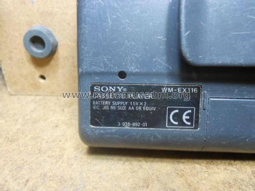 Walkman Cassette Player WM-EX116; Sony Corporation; (ID = 2151066) Reg-Riprod