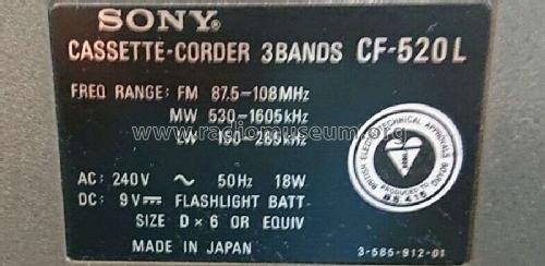 CF-520L; Sony Corporation; (ID = 2590398) Radio