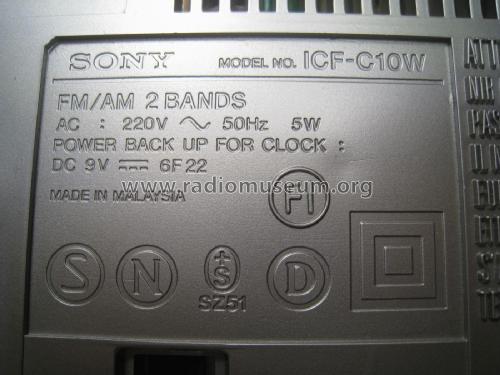 Digicube ICF-C10W; Sony Corporation; (ID = 2119013) Radio