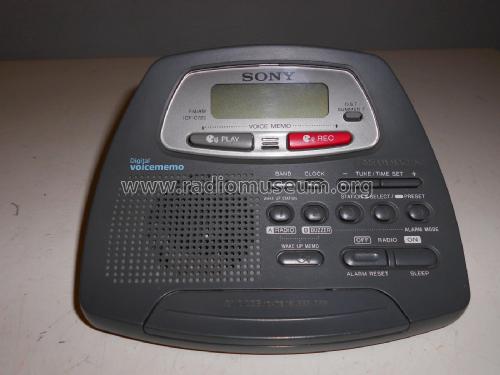 Dream Machine Digital Voice Memo ICF-C723; Sony Corporation; (ID = 2310643) Radio