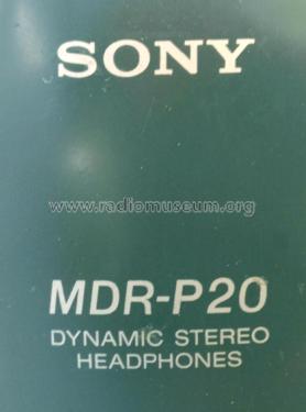 Dynamic Stereo Headphones MDR-P20; Sony Corporation; (ID = 2484552) Speaker-P