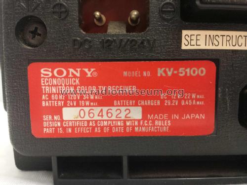 Econoquick KV-5100; Sony Corporation; (ID = 2228425) Television
