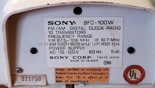 FM/AM Digital Clock Radio 8FC-100W; Sony Corporation; (ID = 2856008) Radio
