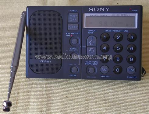 FM Stereo / LW / MW / SW Receiver ICF-SW1 - Type 1; Sony Corporation; (ID = 2787170) Radio