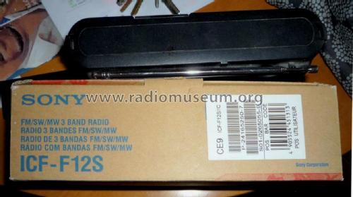 FM/SW/MW 3 Band Radio ICF-F12S; Sony Corporation; (ID = 2745292) Radio