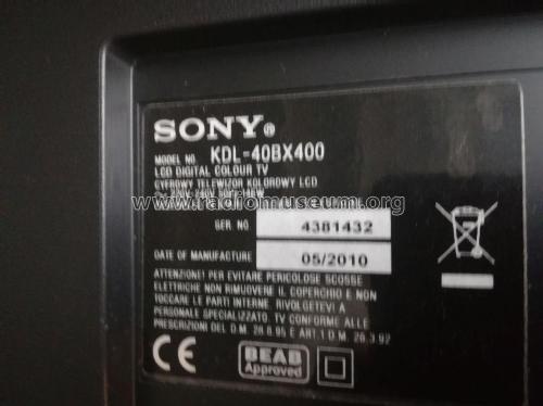 Bravia LCD Digital Colour TV KDL-40BX400; Sony España; Hispano (ID = 3044057) Televisore