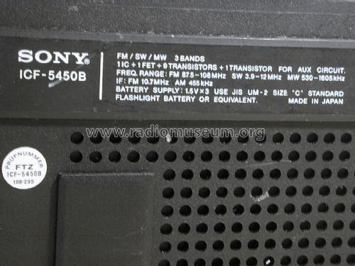 ICF-5450B; Sony Corporation; (ID = 2441006) Radio