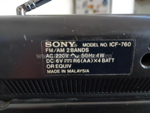 2 Band Receiver ICF-760; Sony Corporation; (ID = 2685662) Radio