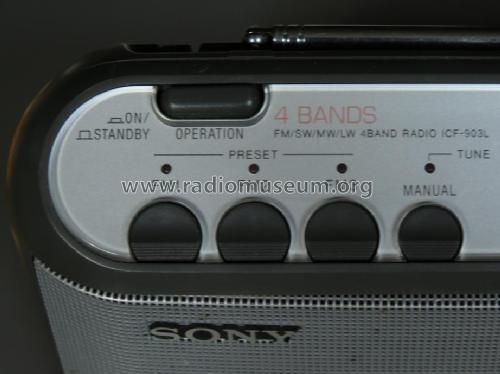 FM/SW/MW/LW 4 Band Radio ICF-903L; Sony Corporation; (ID = 2268919) Radio